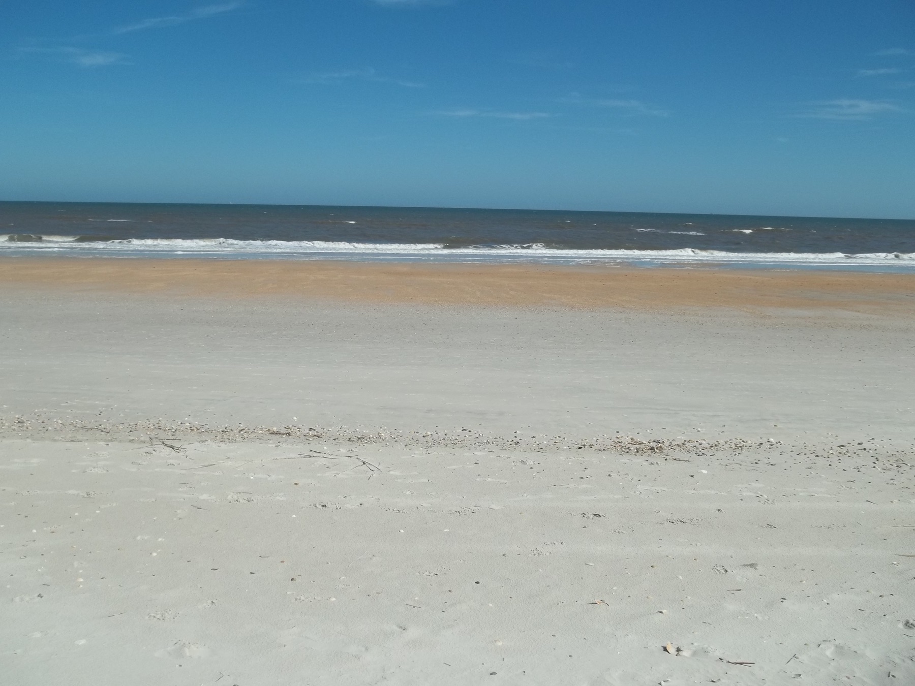 Atlantic shoreline in northern St. Johns County