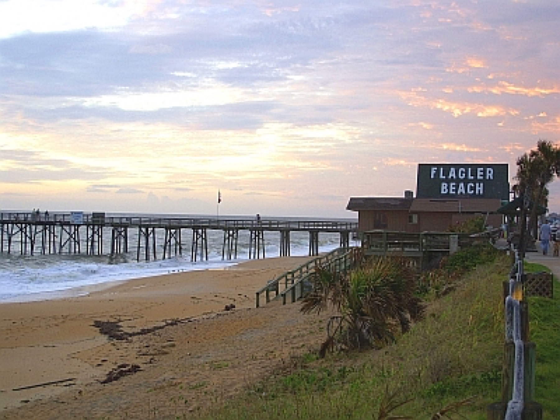 Flagler Beach shoreline and pier